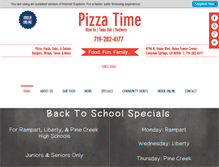 Tablet Screenshot of pizzatimecolorado.com